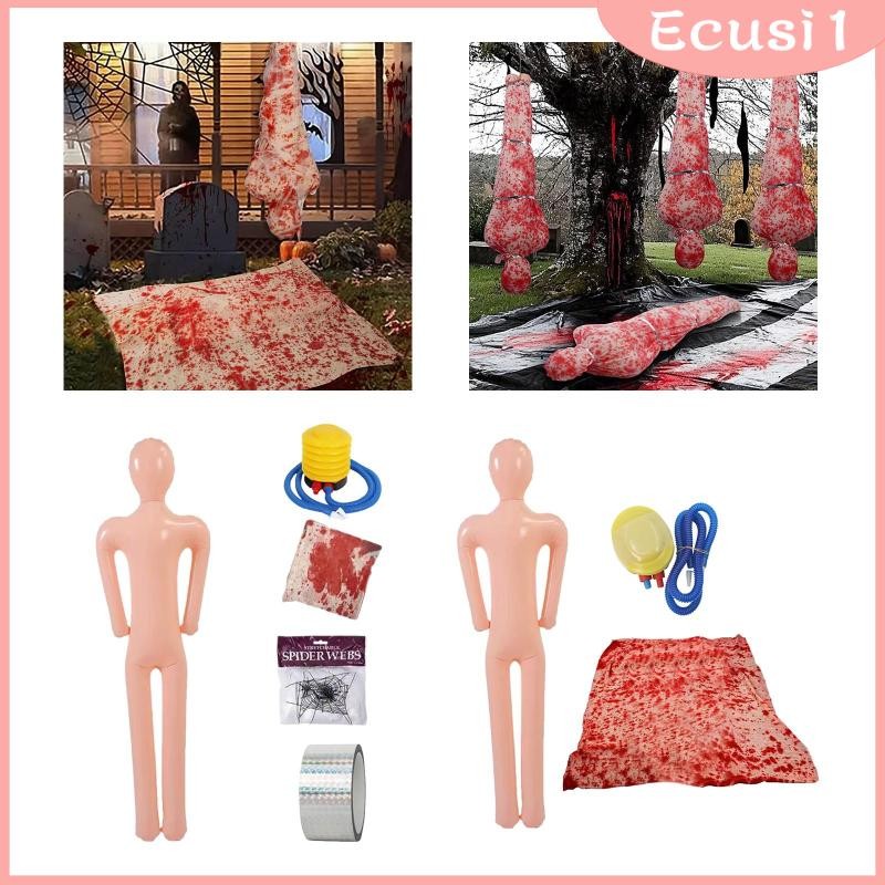 [Ecusi] Inflatable Mannequin Halloween Dead Body Props Spooky Lifelike ...