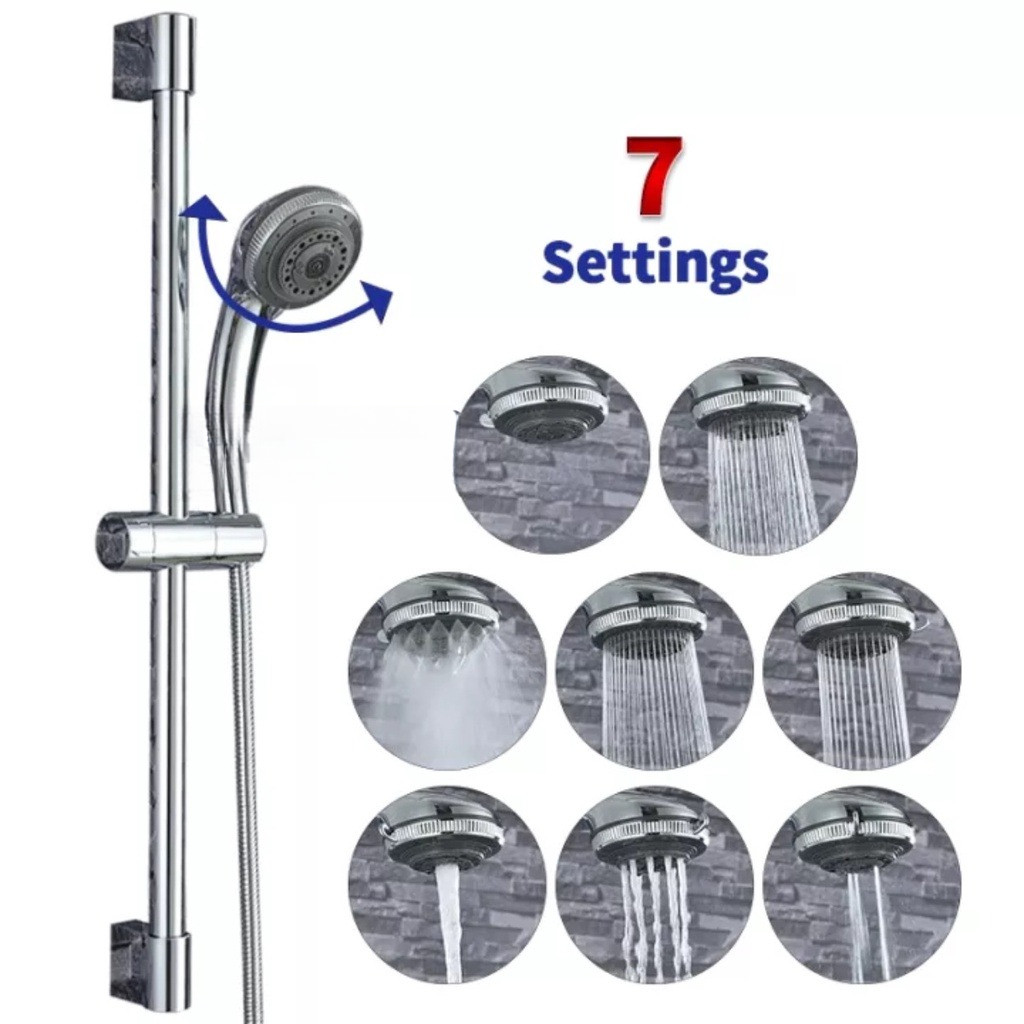 Arrow Shower Lift Bar Set Stainless Steel Suction Cup Adjustable Head ...