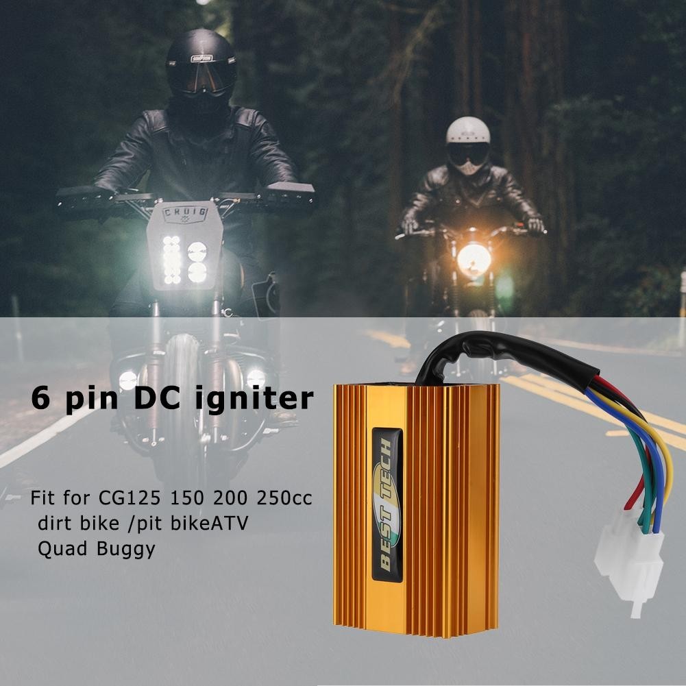 6Pin Racing DC CDI for CG125 150 200 250cc Dirt Pit Bike ATV Quad Buggy ...