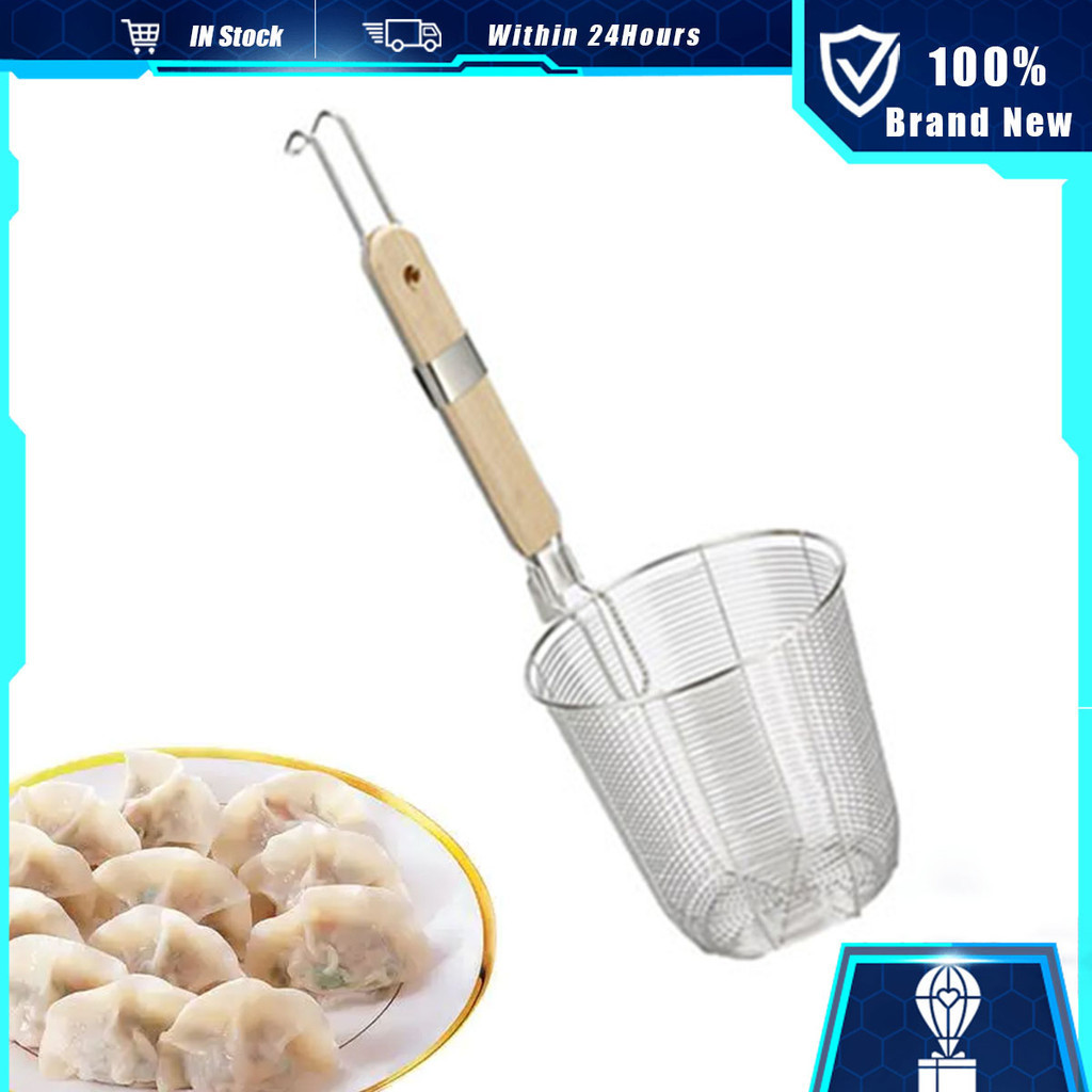 Multipurpose Deep Mesh Strainer Basket With Handle Noodle Colander For ...