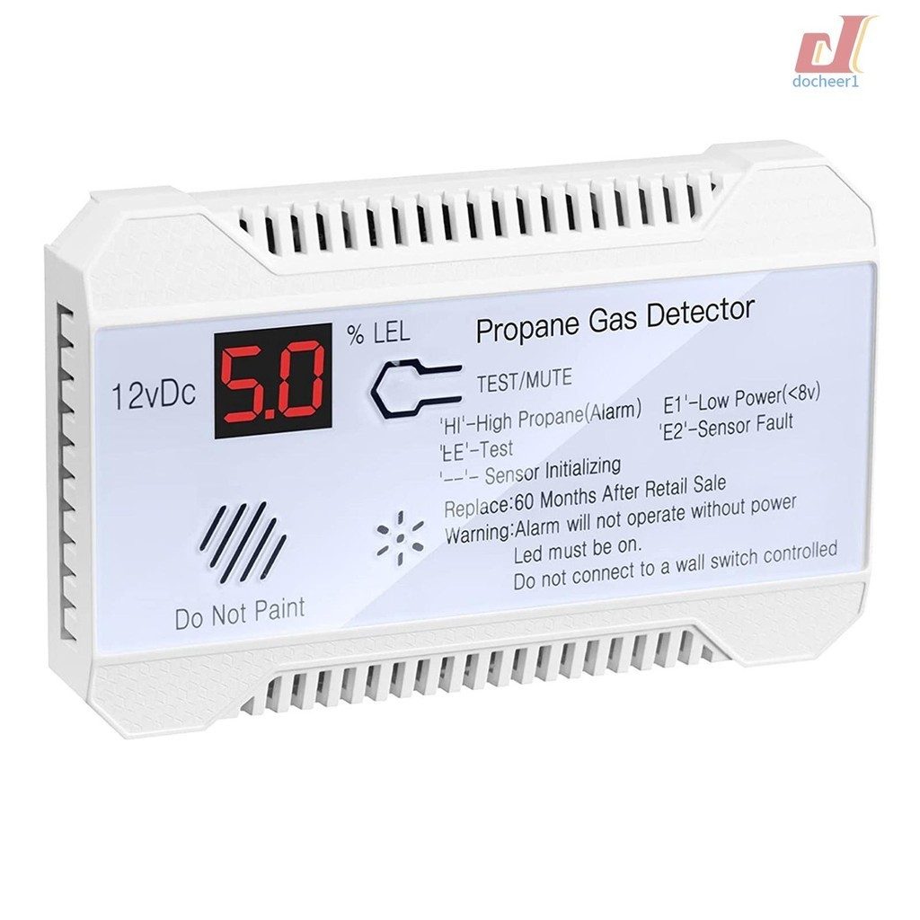 dochph RV Propane Gas Detector 85dB Loud Alarm DC 12V, Mini Compact ...