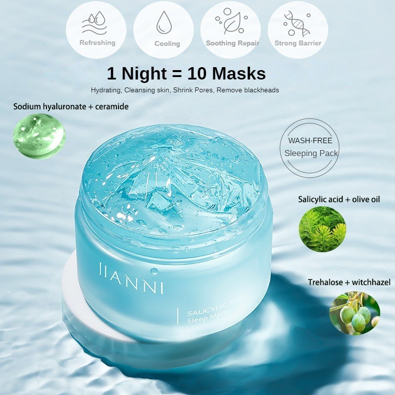 Salicylic Acid Face Mask Cream Free Wash Sleeping Pack Hydra Moist