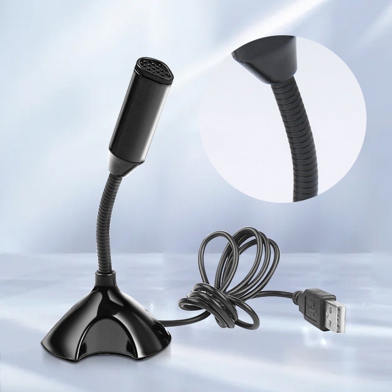 Plug &Play Omnidirectional PC Laptop Computer Mic Adjustable USB ...