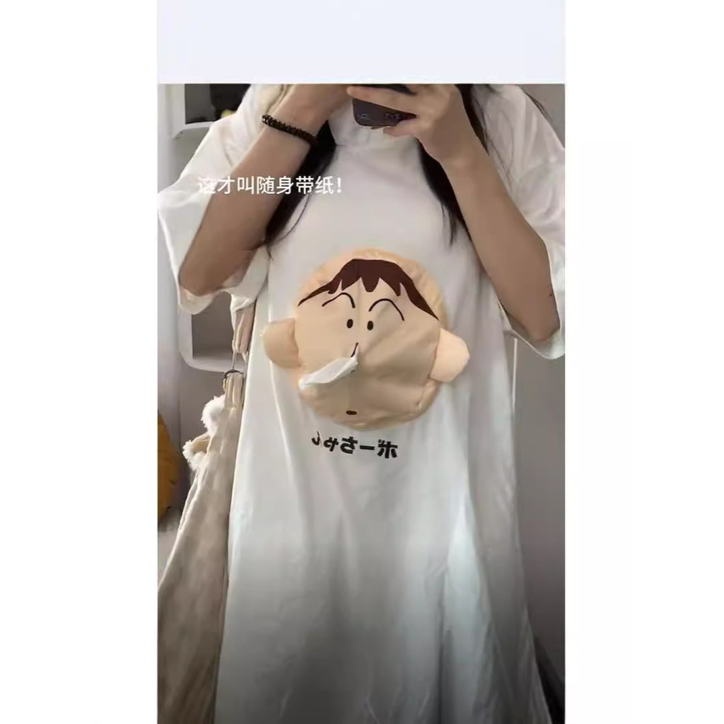 3D Boochan Crayon ShinChan Paper Drawn Short Sleeve T-Shirt Creative ...