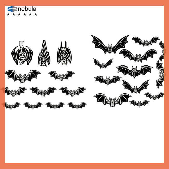 NEB 12Pcs Halloween Decorations Hanging Bats, Glow In The Dark 3D Bat