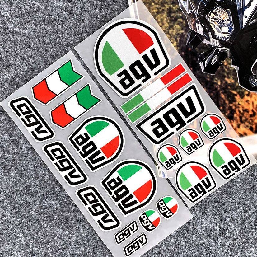 Reflective Motorcycle AGV Riding Helmet Sticker Motor Bike Body ...