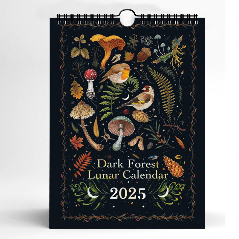 GMARTY Dark Forest Lunar Calendar 2025 Contains 12 Original