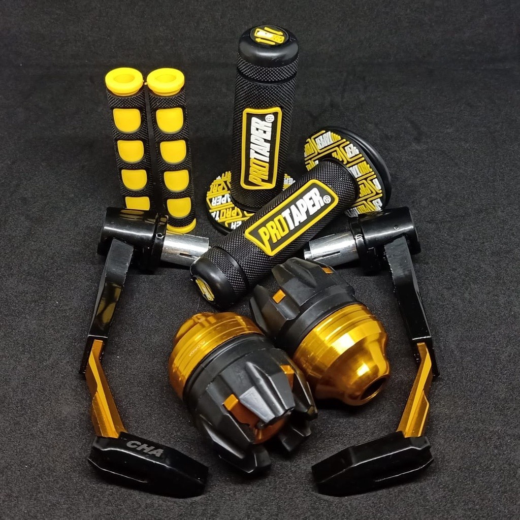 Fire Package 4IN1 Handgrip PRO TAPER+Proguard Robot+Jalu Axle+Universal ...