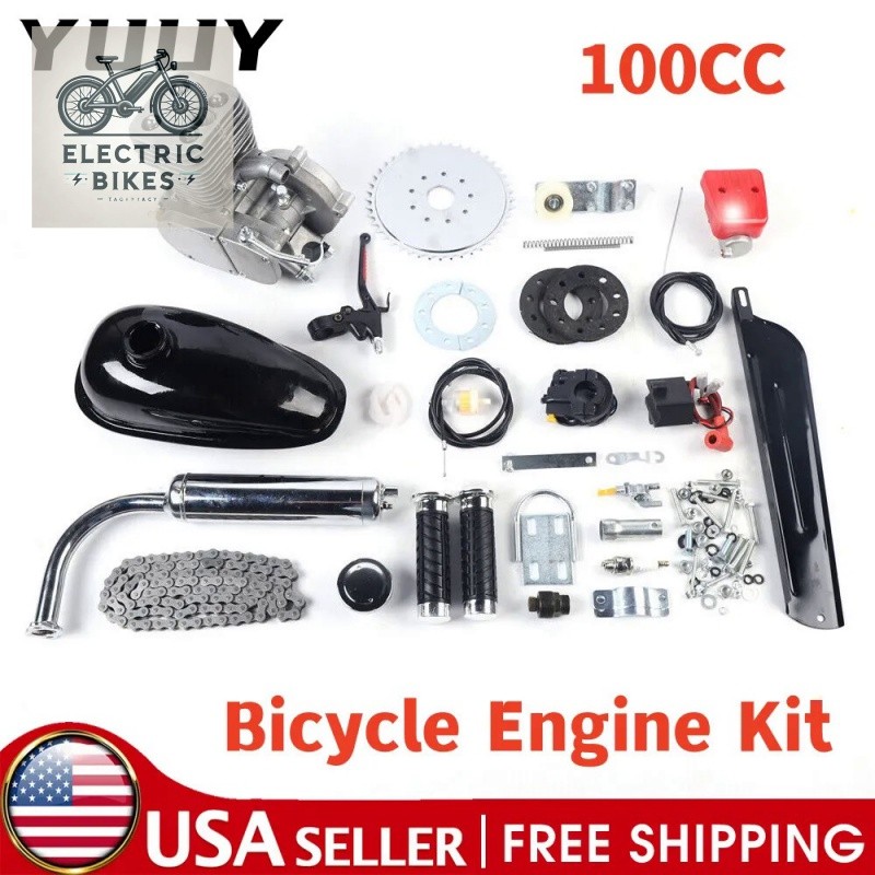 100cc 2Stroke Bicycle Engine Kit Bike Petrol Gas Engine Motor For DIY