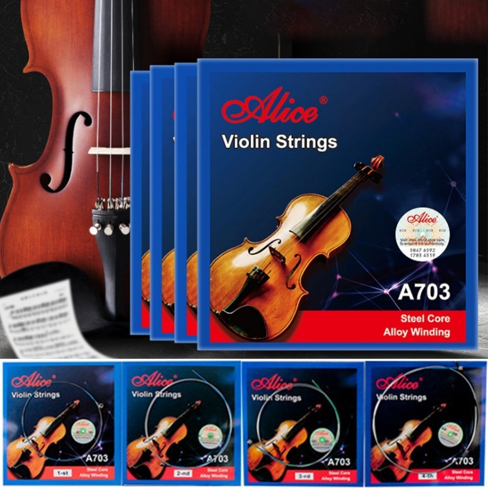 For Full Size E A D G Violin Replacement Strings With Smooth Steel Core