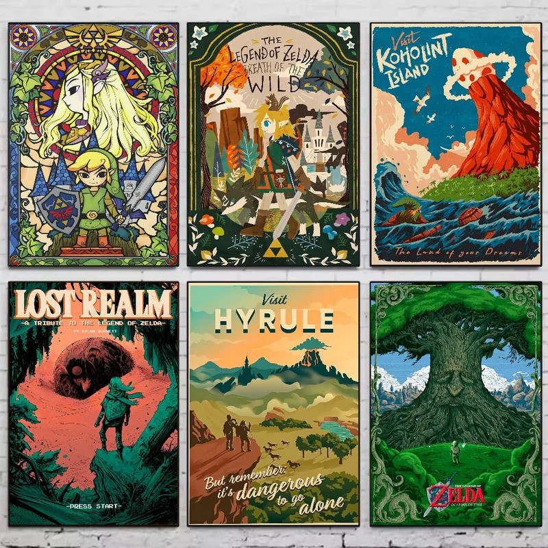 Legendary Video Zeldas Link Poster Painting Decoration Game Room ...