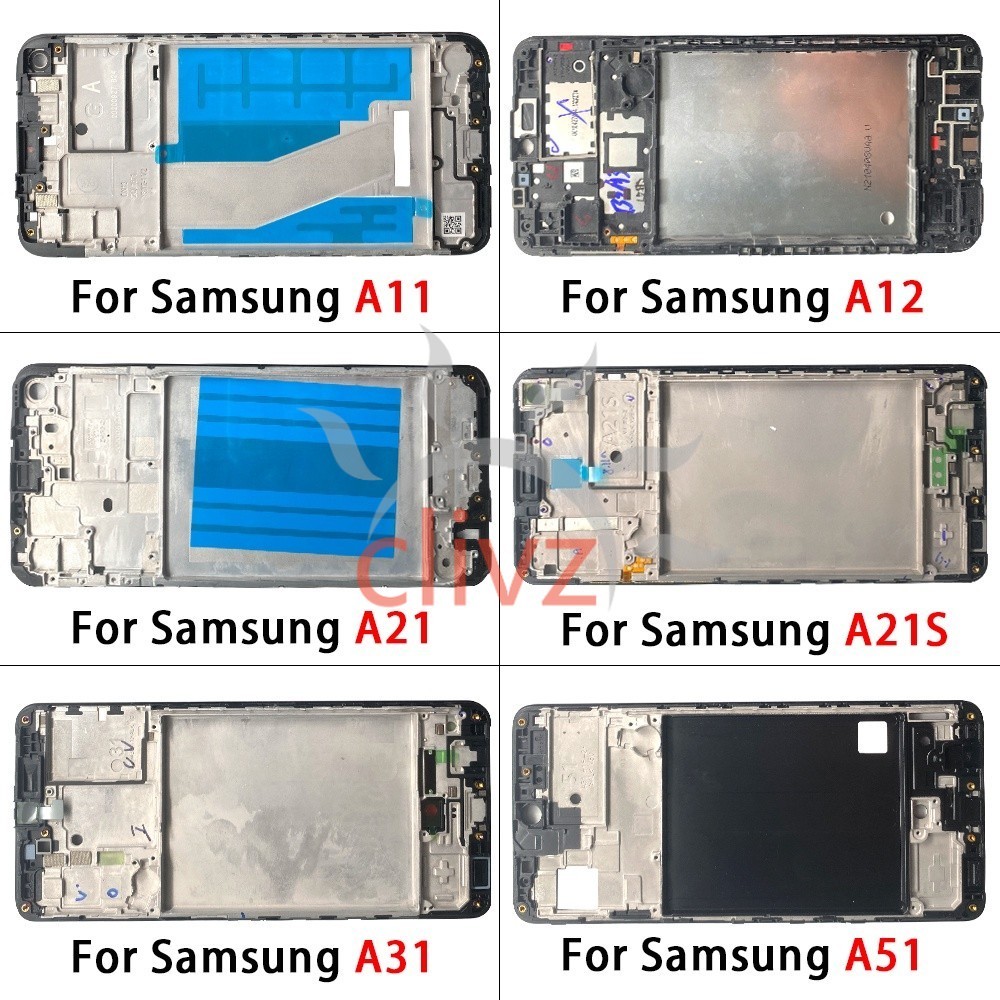 LCD Front Frame For Samsung Galaxy A11 A12 A21 A21S A31 A51 Bezel Front ...