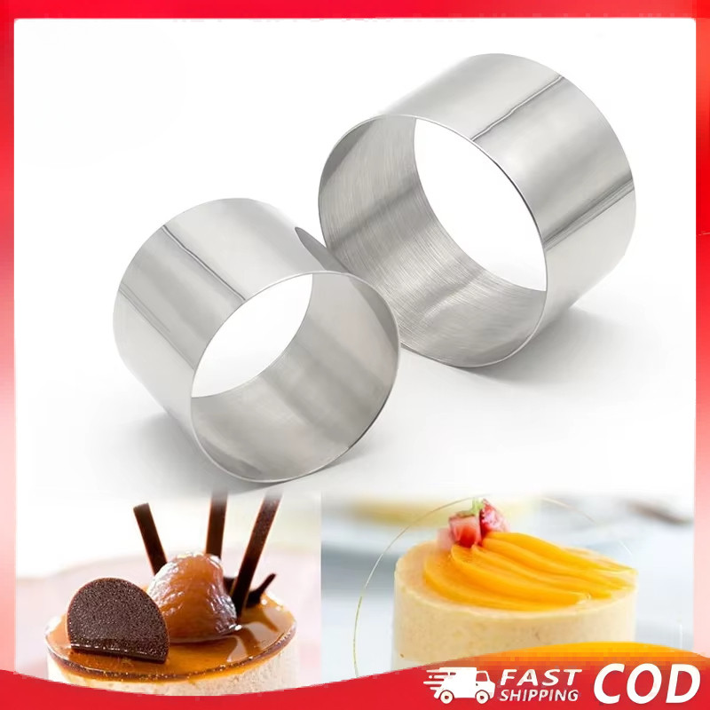 8cm Circular Mousse Ring Cake Mold Stainless Steel Cake Baking Tool DIY ...