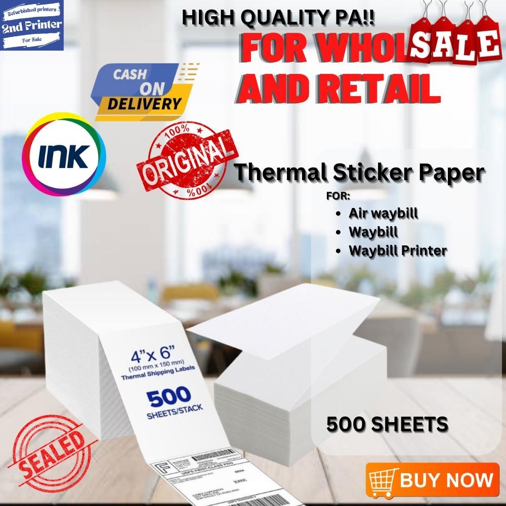 Thermal Paper/Sticker 100x150mm for waybill, air waybill jnt j&t ...