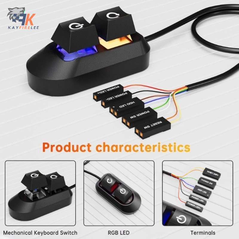 (KFL) Computer Desktop Switch PC Motherboard External Start Power ...