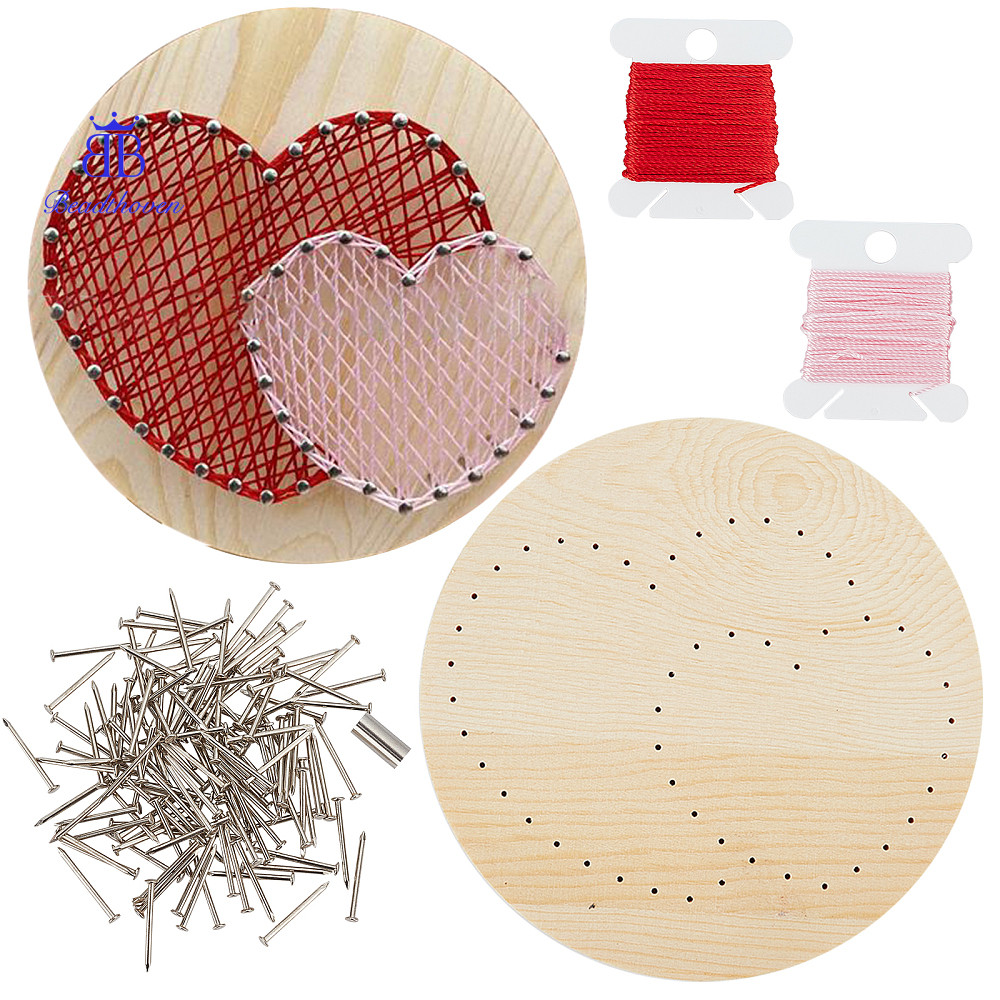 1Set DIY String Art Kit Sets for Children Including Wooden Stencil ...