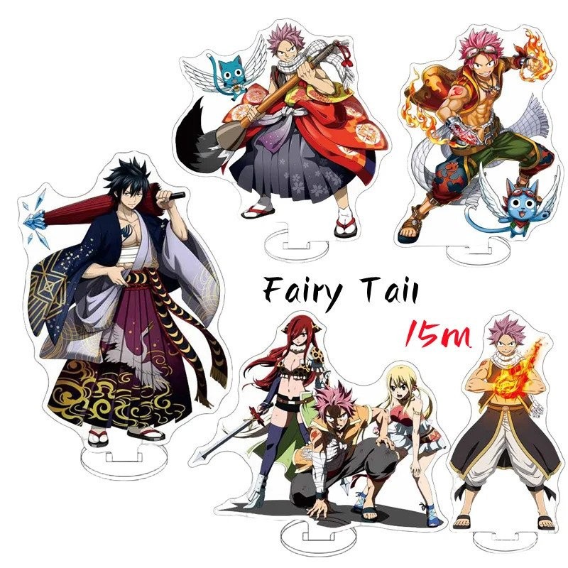 Anime FAIRY TAIL 100 YEARS QUEST Acrylic Stand Action Figure Natsu Toy ...