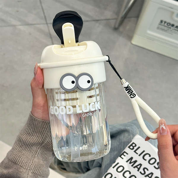 tumbler hot and cold tumbler with straw Cute student straw water cup