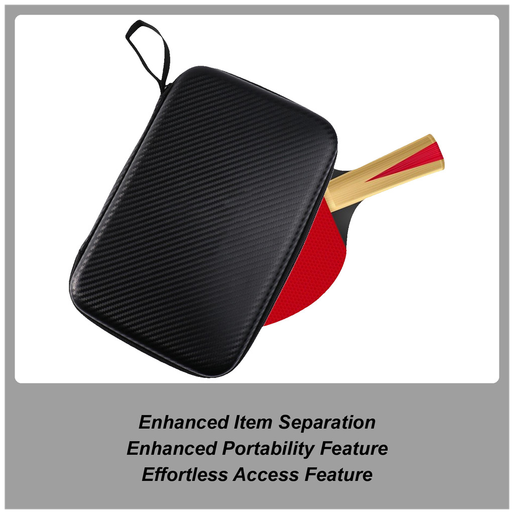 Table Tennis Racket Case EVA Table Tennis Bat Box Reusable Portable ...