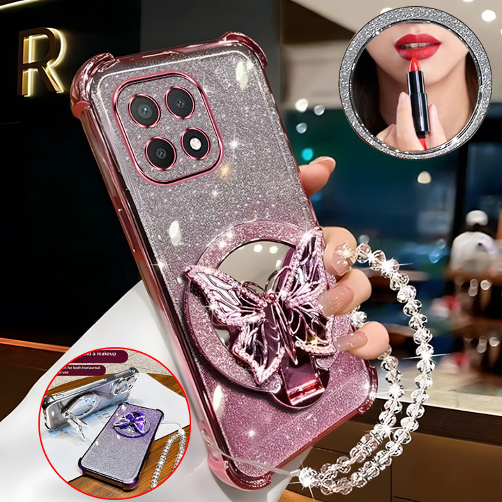Case for honor X7C 200 smart phone casing Sparkling powder four corner ...