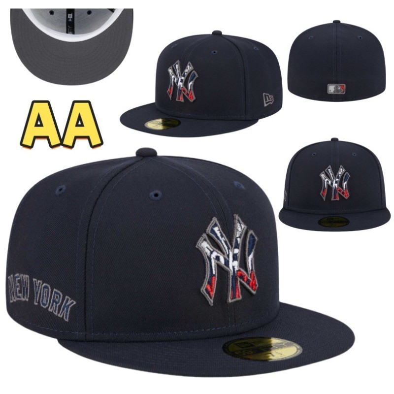 caps MLB New York Yankees Script Fill 59FIFTY Fitted Hat Fully Enclosed ...