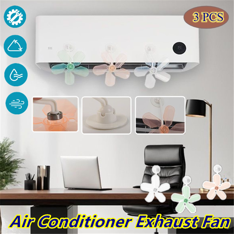 3PCS Air Conditioner Exhaust Fan Wind Shield with Suction Cups Anti ...