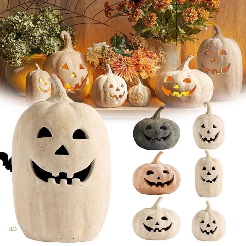 2 Porte-bougies Halloween Citrouille Jack-o-Lantern - Vintage Métal - Suspension Ou Pose