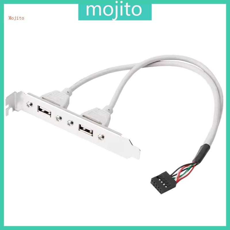 Mojito 2 Port Usb 2 0 To 9 Pin Mainboard Header Bracket Extension Cable 