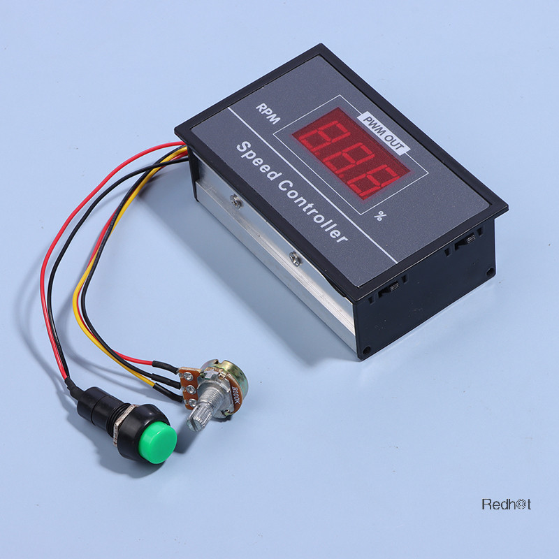 PWM-DC-Motordrehzahlregler, DC 6-60 V 12 V 24 V 36 V 48 V 30 A PWM-DC-Motordrehzahlregler mit Start-/Stoppschalter