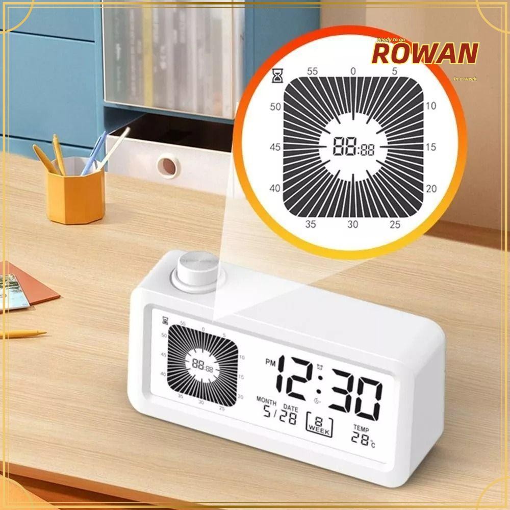RWHOME LED Alarm Clock, Visual Timer Silent Digital Desk Clock, Large