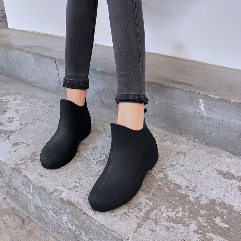 Japanese Fashion All-Match Rain Boots Water Shoes Water Boots Anti-Slip ...