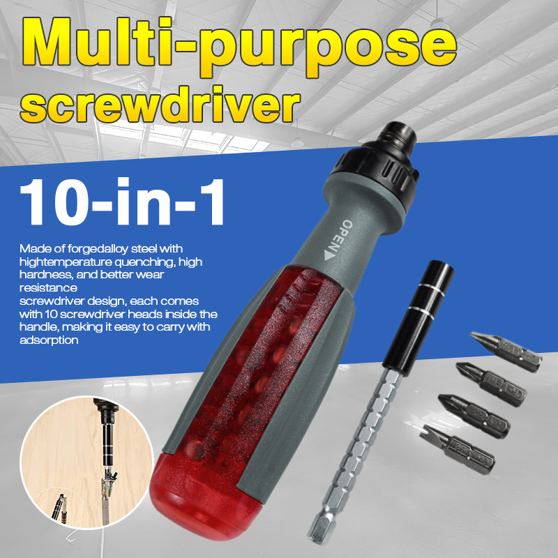 10 in 1 Ratchet Screwdriver set Hand Tool Angle Ratchet Corner ...
