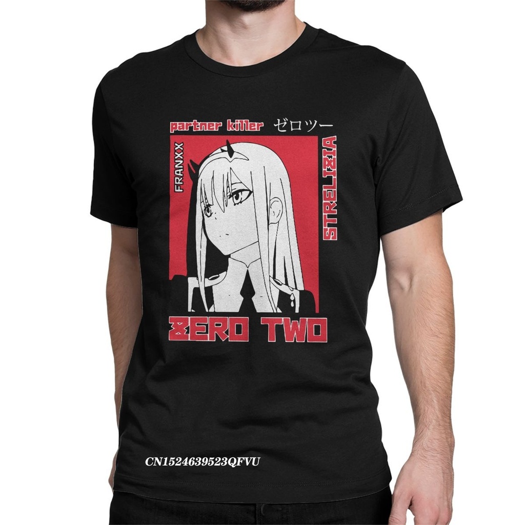 Men's Tee Shirt Darling In The Franxx Zero Two Humorous Premium Cotton ...