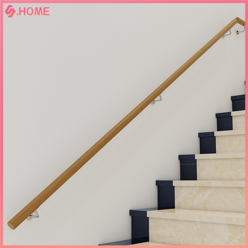 Solid Wood Wall Stair Handrail Household Elderly Non-Slip Handle ...