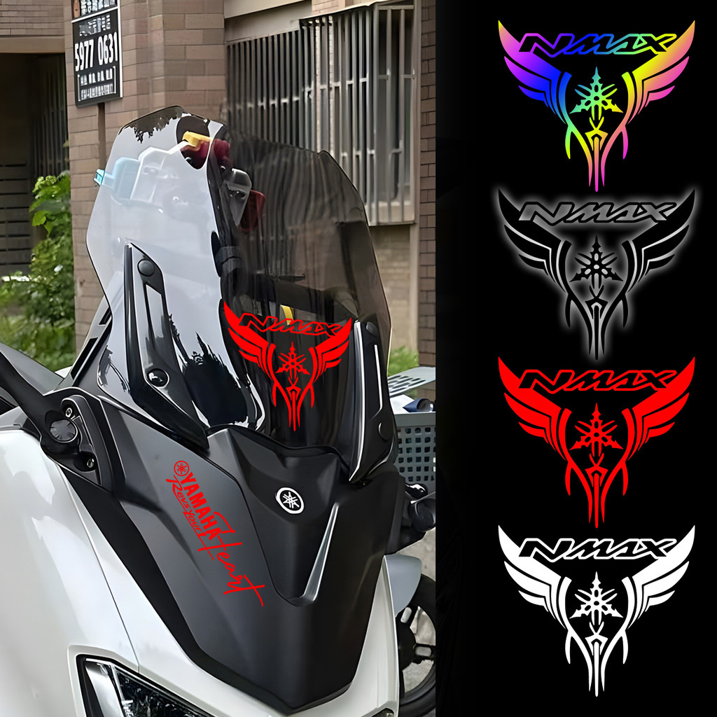 NMAX Motorcycle Sticker Reflective Motorbike Body Windshield Pull ...