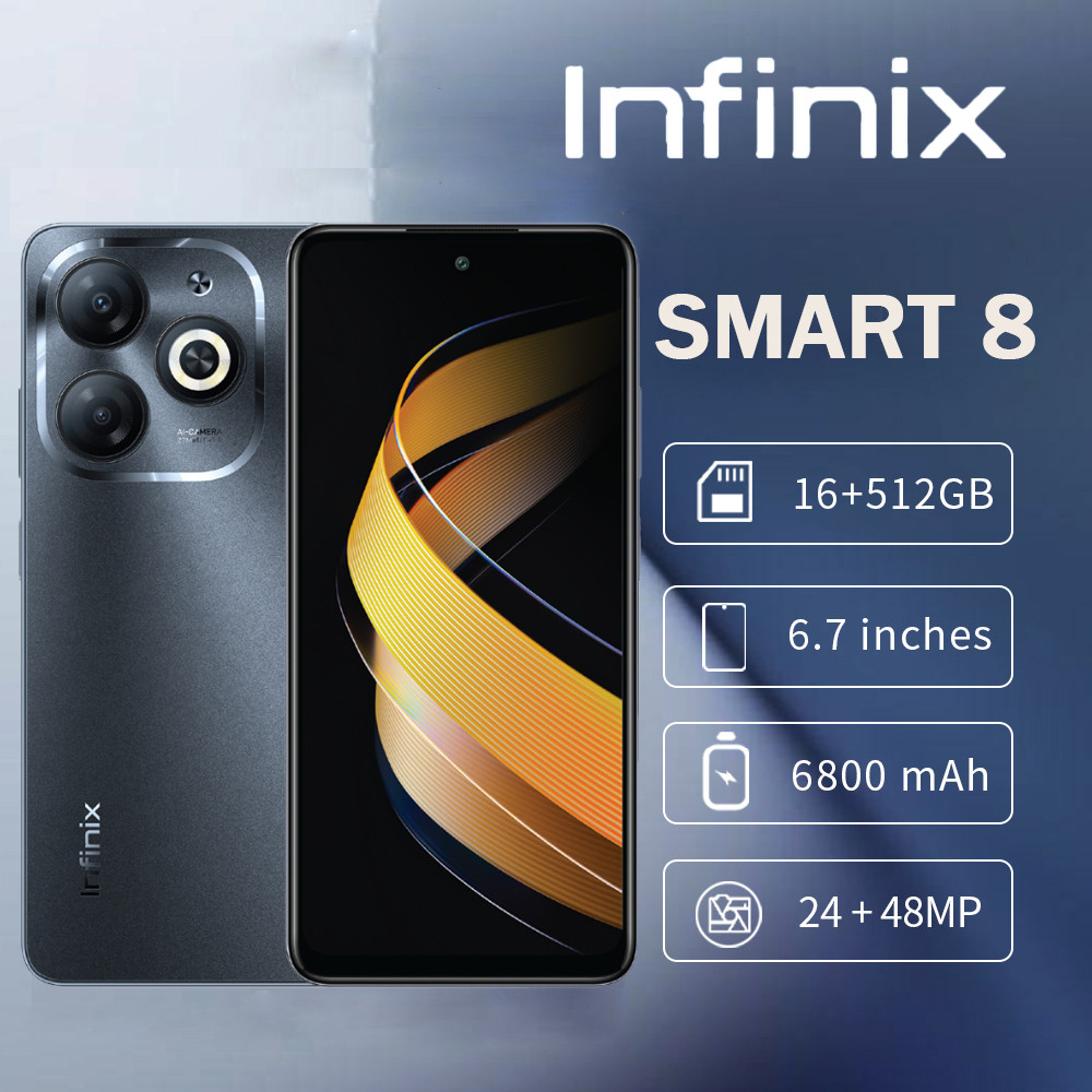 2024 Original infinix Smart 8 Cellphone 12GB+512GB Android 5G