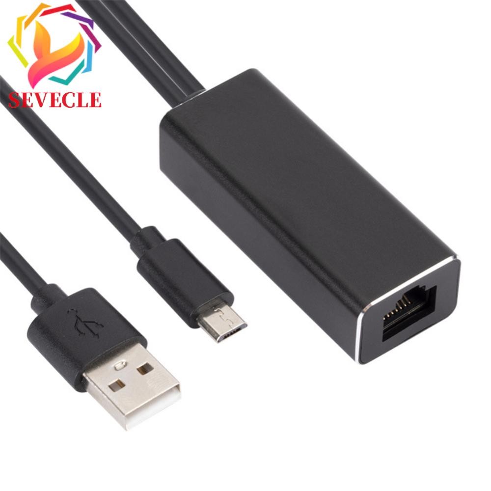 Micro USB Power to RJ45 100M Network Card Adapter for Chromecast/Fire
