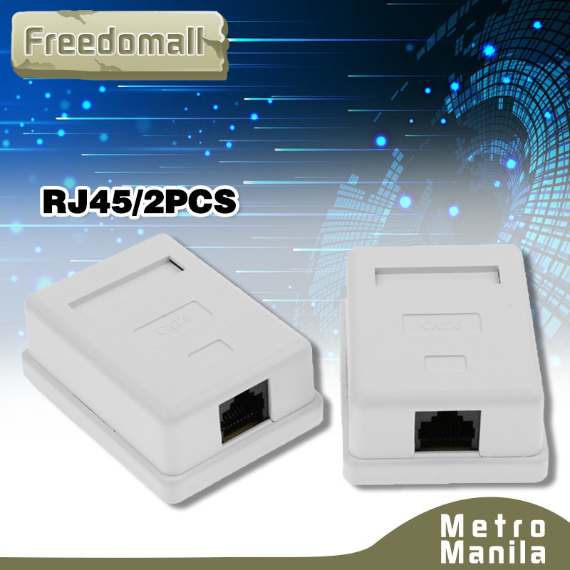 2pcs Rj45 Modular Box Wall Surface Mount Compact Box Rj45 Modular Box ...