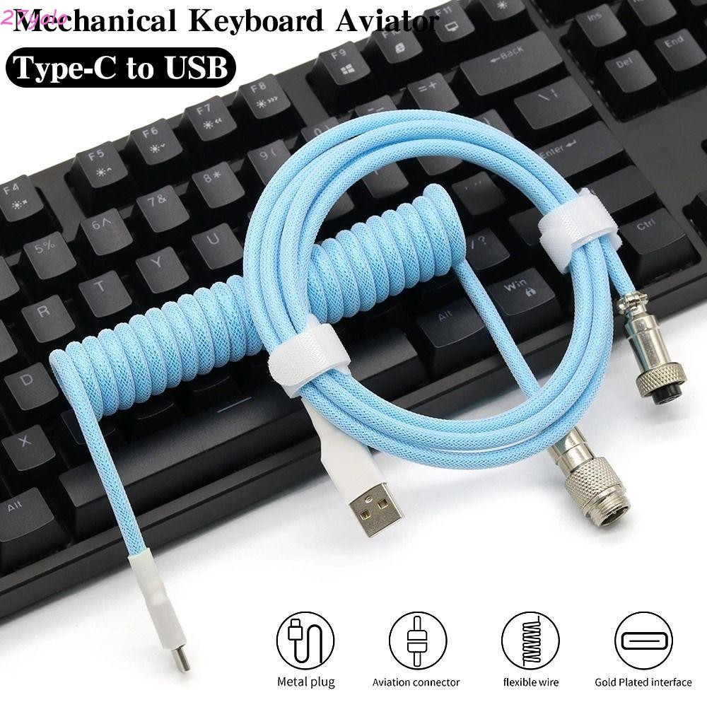 YOLO Keyboard Coiled Cable Desktop Keyboard Accessories Gaming Keyboard ...
