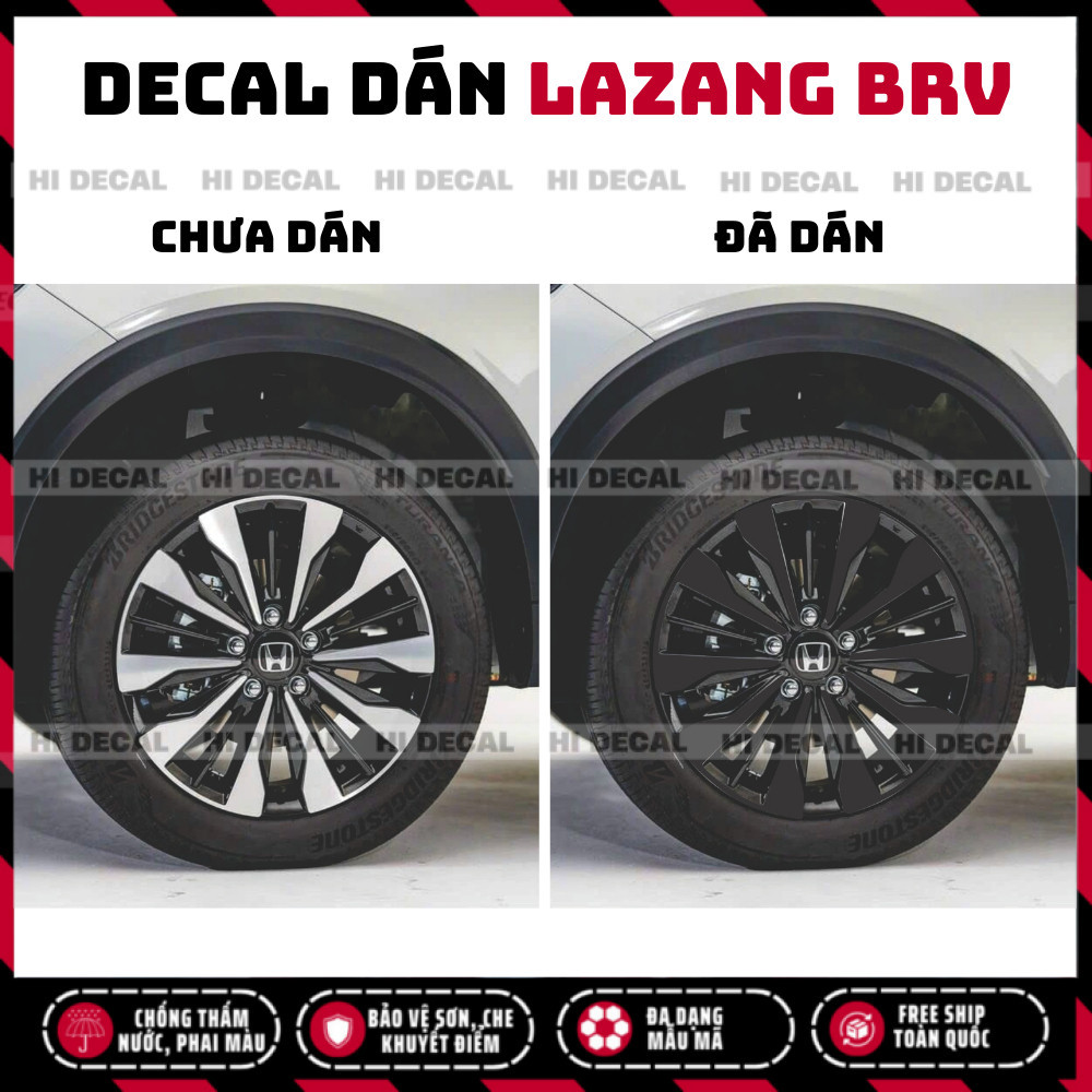 BRV wheel stickers, BRV wheel decals decorated to create Hi Decal ...