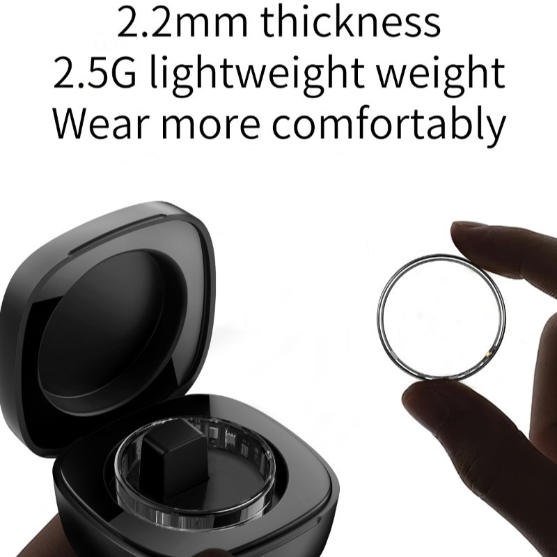Qring R11 LED display Ring Laes Men's Stainless-steel Rings Oxygen ...