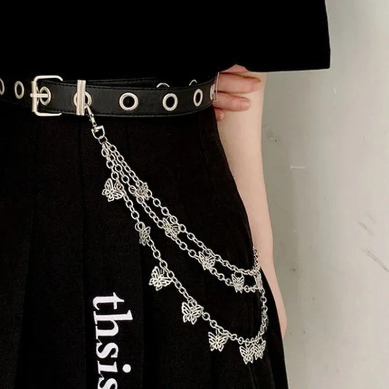 Waist Chain Female Cool Ins Punk Rock Goth Accessory Jk Skirt Hip Hop ...