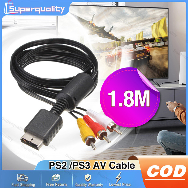 1.8M Games Audio Video AV Cable to RCA PS2 Gamepad Cable For ...