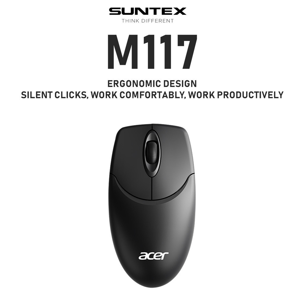 Suntex M117 USB Wired Mouse for PC Ergonomic Mouse Laptop and Computer ...