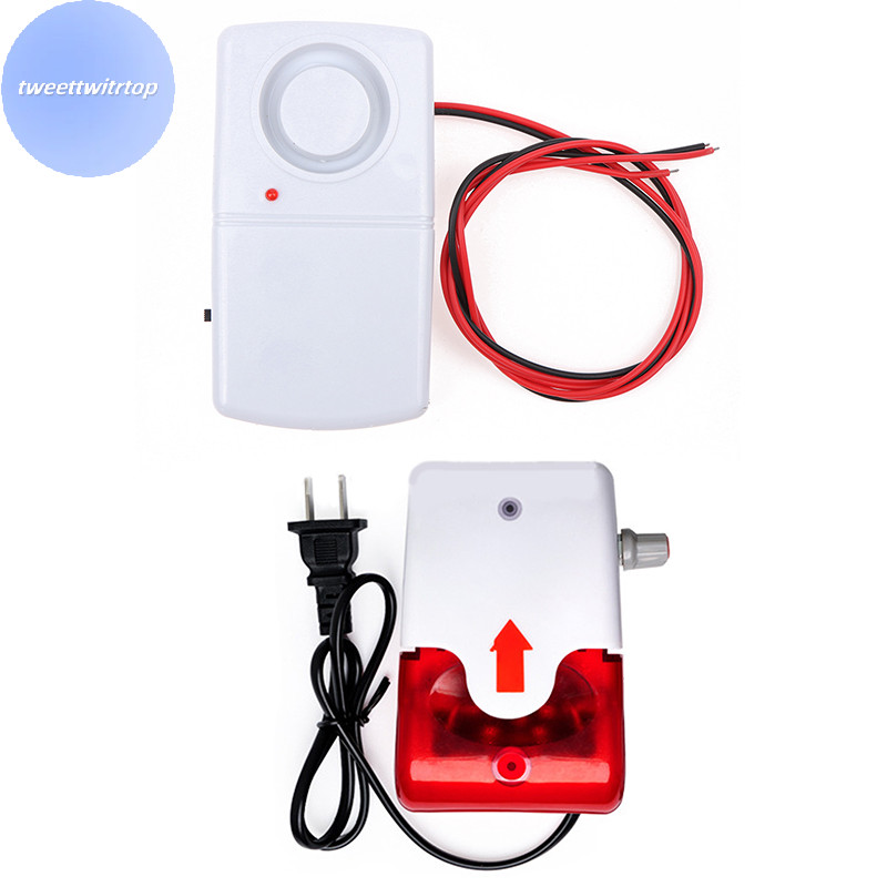 TRTOP Automatic 220V/380V Power Failure Alarm White 110db LED Power Cut