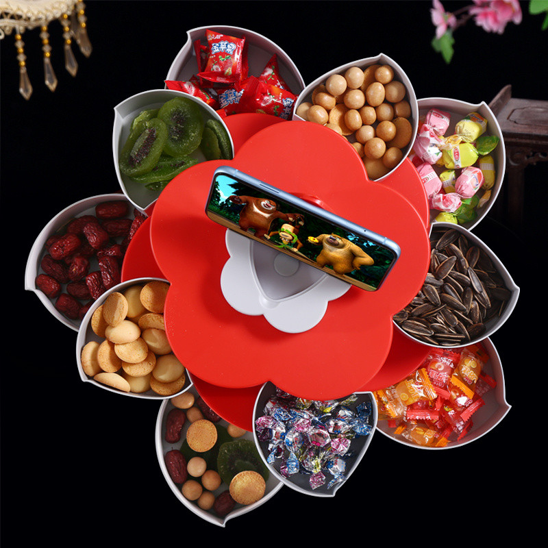 New Product#New Year Rotating Candy Box Multi-Layer Creative Modern ...