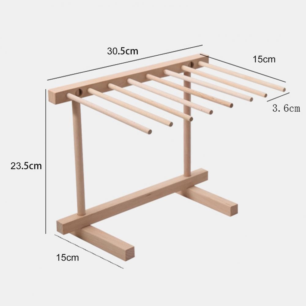 Noodle Rack Wooden Pasta Drying Rack 8 Arm Collapsible Stand for ...