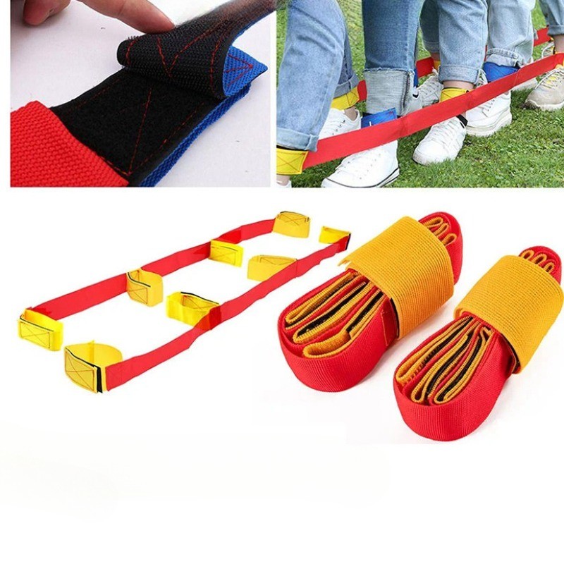 4/5/6/8 Footstep Legged Race Bands Outdoor Teamwork Make Game Rope For ...