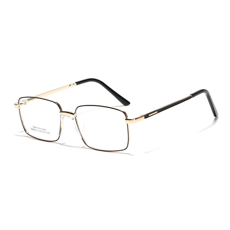 Glasses Rectangular Metal Flat Glasses Men Can Be Used As Myopia Frame