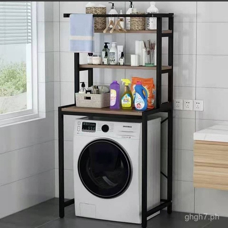 Drum Washing Machine Storage Rack Flip Open and Fall Subway Balcony